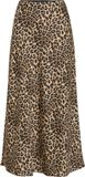 VILA VIELLETTE HW MIDI SKIRT - NOOS - Dames - Rokken - Maat 44 - Polyester/Elastaan - Panterprint - High Waist - Caramel Café