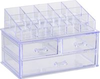 Merkloos / Sans marque Edco Make-up organizer/opberger - 14 x 13 x 16 cm - transparant
