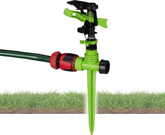 Relaxdays pulserende cirkelsproeier - tuinsproeier 360Â° - sectorsproeier tuin tot 530 mÂ²