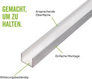 GAH-Alberts Alberts U-profiel | aluminium, naturel | 1000 x 15 x 10 mm | set van 6