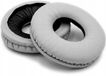 YIVO Coussinets d'oreille 70mm - Similicuir argenté/gris - Convient aux casques supra-auriculaires