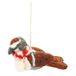 Icecat Suspension de Noël, feutrine, moineau avec écharpe et cache-oreilles
