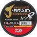 DAIWA J-Braid Expedition X8E, 3000 mètres, 0,16 mm, 9,8 kg / 21,61 lbs, orange, tresse, numéro d'article 12550-316