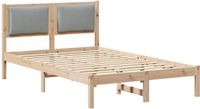 vidaXL Bedframe Lichtgrijs Massief Grenenhout 120 x 190 cm