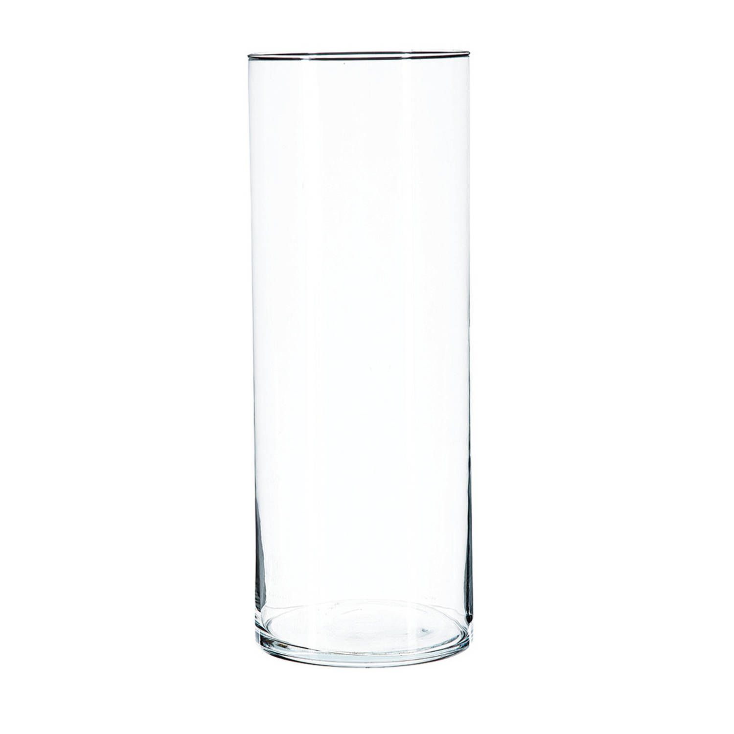 Atmosphera Transparant Glas Cilinder Vaas 40 x 15 cm