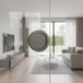 Merkloos Glas Deurgrepen met 3M Stickers Aluminium Grijs