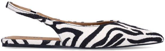 Sacha Dames Zwarte Zebra Slingbacks Maat 38