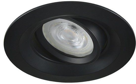 Philips Warmglow Alessandro Inbouwspot - Rond - Zwart - Dimbaar - 3.7W - LED