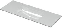 Wastafel INK Aspekt Wastafel Porselein Midden Zonder Kraangat - 1200x450x15 mm - Glans Wit