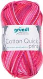 Gründl Wolle 861-235 Cotton Quick print 10x50 gram fuchsia/rood multicolor