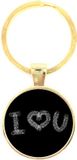 MC Living KadoExpress Sleutelhanger Glas - I Love U Goud Unisex