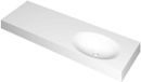 Wastafel INK Smooth Wastafel Polystone Mat Wit 1400x450x90 mm