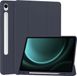 Techsuit Housse de tablettes pliable Flex avec porte-stylo pour Samsung Galaxy Tab S9 FE - Bleu foncé