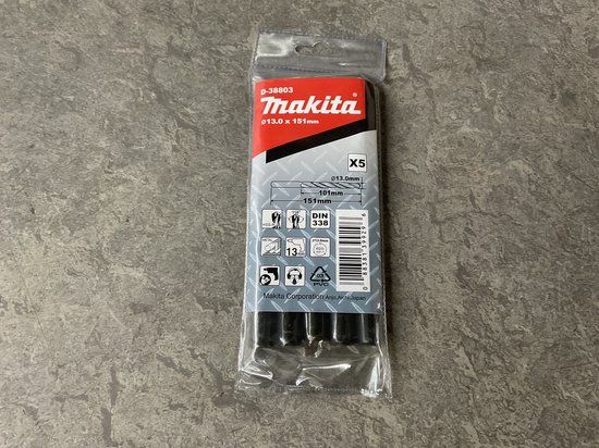 Makita Accessoires Makita 9mm x 125mm HSS R-Series Metal Drill Bit (10pk) - Economy D-39659