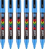Posca Stiften PC-5M Medium Tip - Hemelblauw - 6 stuks