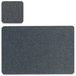 Zeller Placemats en onderzetters - set 4x - antraciet grijs - vilt - 45 x 30 cm