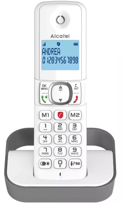 Alcatel F860 DECT-telefoon Nummerherkenning Grijs