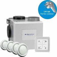 Itho Daalderop CVE-S eco fan ventilator box alles-in-1 pakket SP 325m3/h + vochtsensor + RFT auto + 4 ventielen - perilex stekker