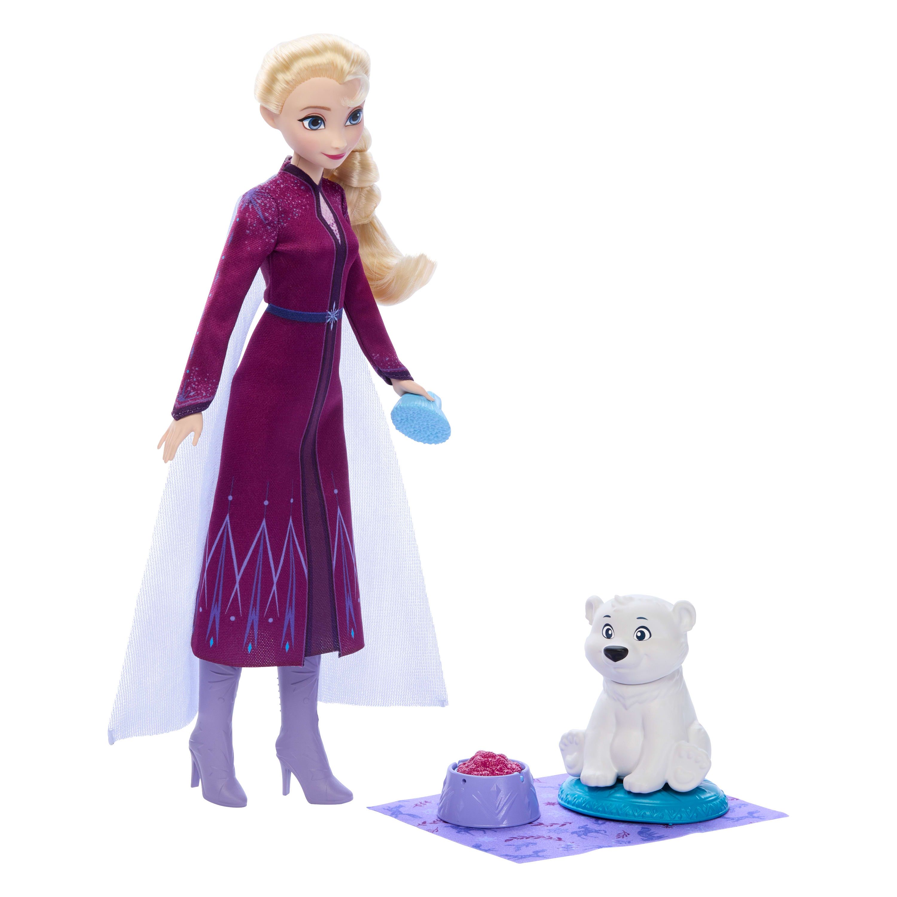 Mattel Disney Frozen Elsa Modepop met IJsbeerfiguurtje