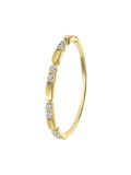 Lucardi Dames Ring met zirkonia - 14 Karaat Geelgoud