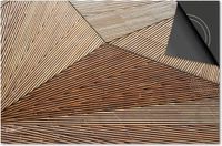 Dietrix Inductie beschermer 71x52 - Hout en Boom - Diagonale lijnenspel hout - Afdekplaat inductie mat