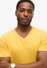 Superdry - Slub-T-shirt met V-hals en korte mouwen - Heren - Katoen - Maat M - Desert Ochre Yellow