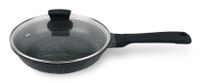 Maestro MR-1225-20 Poêle multifonction Ronde Noire avec Revêtement Granit et Couvercle - 20 cm