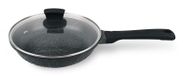 Maestro MR-1225-20 Poêle multifonction Ronde Noire avec Revêtement Granit et Couvercle - 20 cm