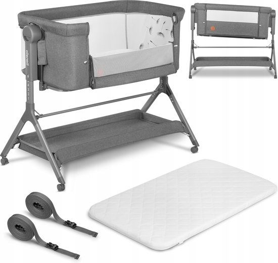 Lionelo Leonie Plus Co-Sleeper Kinderbed - Wit - 3 in 1 - Tot 9kg - Hoogteverstelling