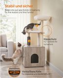 Arbre à chat 2-en-1 moderne avec bac à litière pour chat