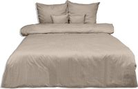 Drap, damas, 100% Coton, haute qualité, 160x200 cm, beige foncé