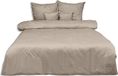 Drap, damas, 100% Coton, haute qualité, 160x200 cm, beige foncé