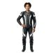 Spidi Laser Pro, combinaison en cuir 1 pièce perforée, couleur : Noir/Blanc, taille : 56