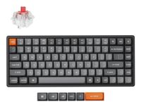 Keychron K2 Max Universeel Mechanisch Toetsenbord 75% QWERTY USB + RF Wireless + Bluetooth Zwart, Grijs