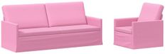 vidaXL Canapé 2 places Rose Tissu