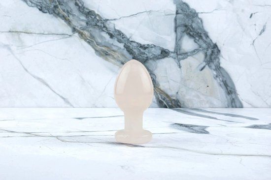 Pleasure's Yoni Bol Crystal Buttplug Ava - Rozenkwarts