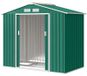 Abris de jardin - Abris métalliques pour outils de jardin - 213x130x185 cm - Portes coulissantes - Construction étanche et antirouille - Vert
