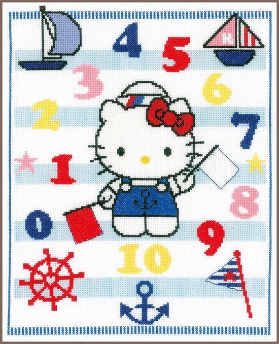 Vervaco Hello Kitty Borduurpakket - Tellen met Hello Kitty - PN-0149845