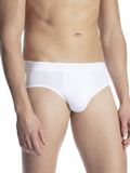 CALIDA Heren Slip Cotton Code Effen Katoen/Elastaan Wit Maat M