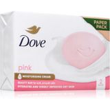 Dove Pink Beauty Bar 2x90g – Hydraterende Crème Zeep met ¼ Voedende Crème
