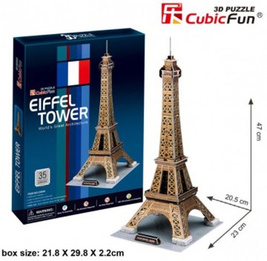 CubicFun 3D Puzzel Eiffeltoren 35Dlg