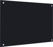 vidaXL Spatscherm Keuken Gehard Glas Zwart 70x50 cm