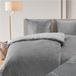 Blumtal Housse de couette Winter Cashmere Touch Forseti - 2x Housse de couette 135x200cm - 2x Taie d'oreiller 80 x 80 cm - Gris
