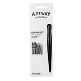 Artway Dip Pen Set met 5 Tekening & Kalligrafie Penpunten, zwart