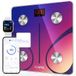 RENPHO personenweegschaal, lichaamsvetweegschaal, digitale weegschaal met app, Bluetooth lichaamsanalyseweegschaal, slimme weegschaal voor lichaamsvet, BMI, spiermassa, eiwit, BMR, rood, Elis 1