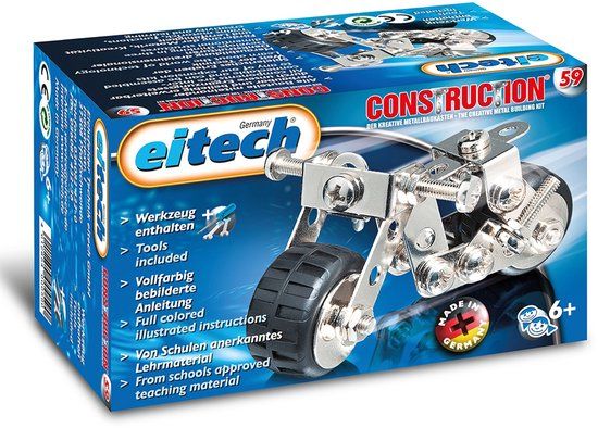 Eitech Bouwdoos Mini Motorfiets 75-delig Metalen Bouwpakket