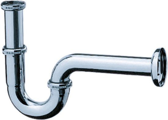 Hansgrohe Sifon 1.1/4inch met rozet Messing Chroom
