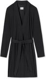SCHIESSER Essentials badjas - dames kamerjas modal zwart