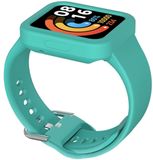By Qubix Qubix Siliconen band met case - Turquoise - Geschikt voor Xiaomi Redmi Watch 2 (Lite)