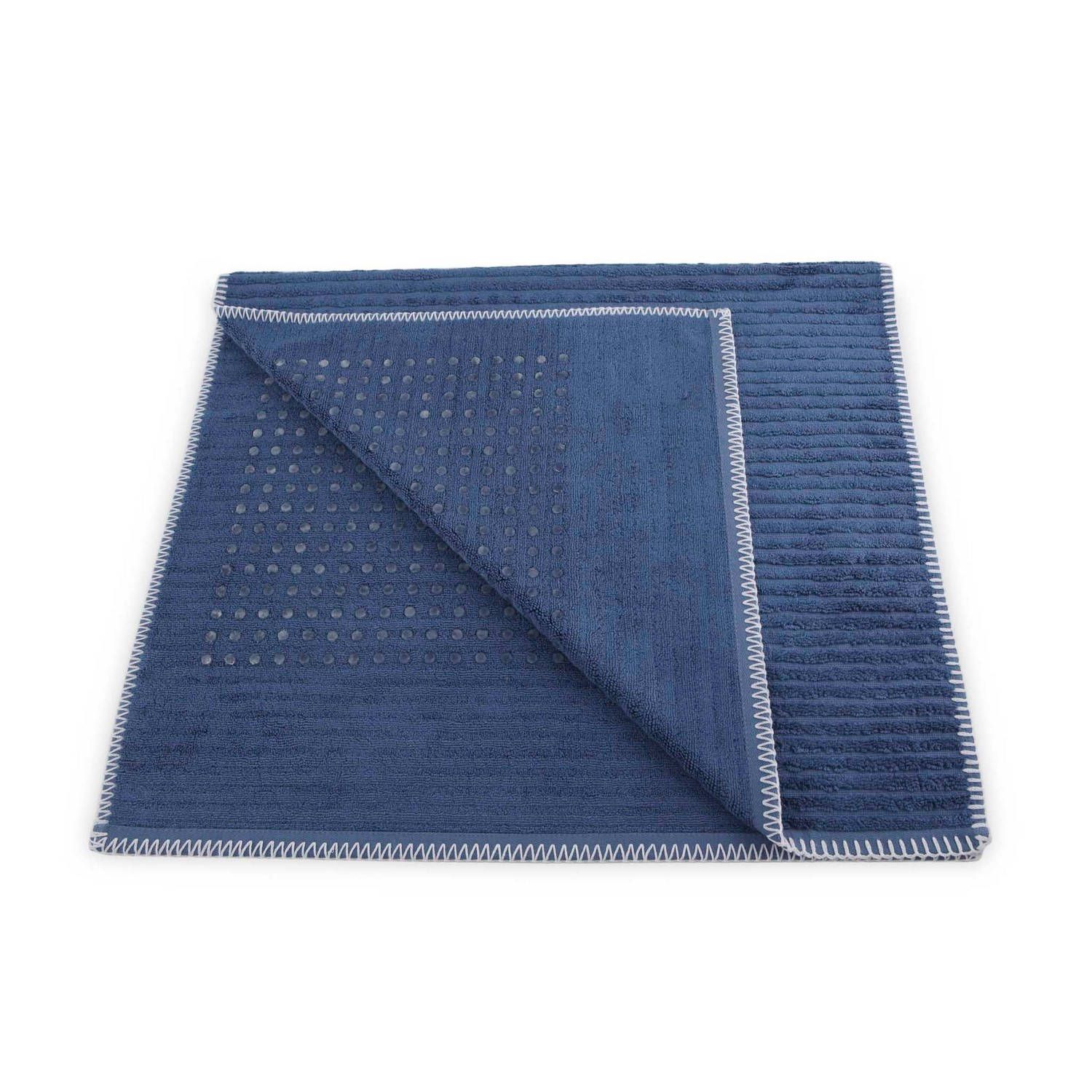 Heckett & Lane Badmat Bamboo 60x100 Jeans Blue - Blauw